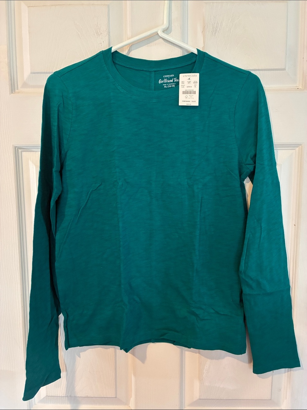 Crewcuts Size XL (12-14)Teal Long-Sleeve Crewneck Shirt NWT